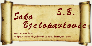Soko Bjelopavlović vizit kartica